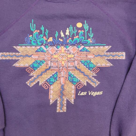 Vintage Hanes Sweatshirt Womens Medium 20x21 Las-Vegas USA - Picture 11 of 12